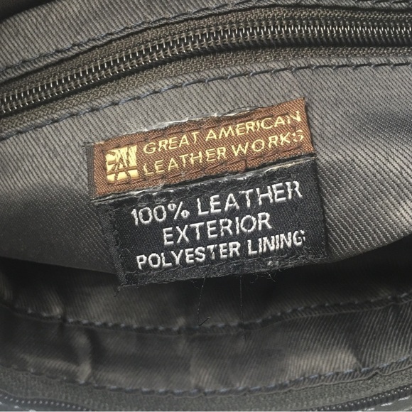 Great American Leatherworks Crossbody Blue Handbag Women Leather Shoulder Bag - Picture 2 of 8